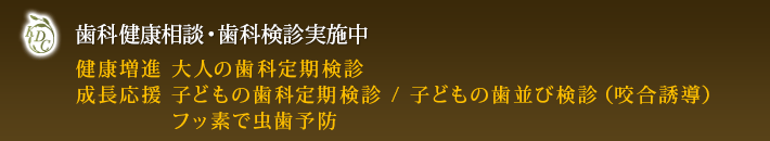 歯科健康相談・歯科検診実施中！